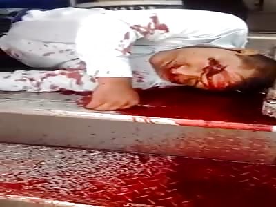 Thief agonizing After get  shots Inside Bus