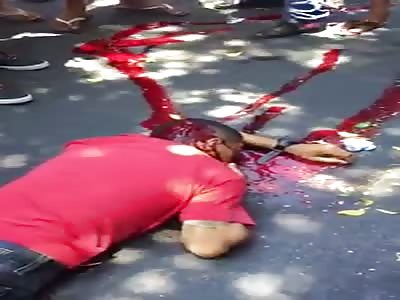 Agonizing with several shot 