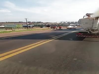 accident with man .his loser leg