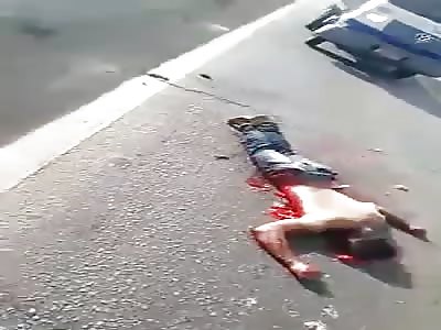 horrific acciident ,hit truck