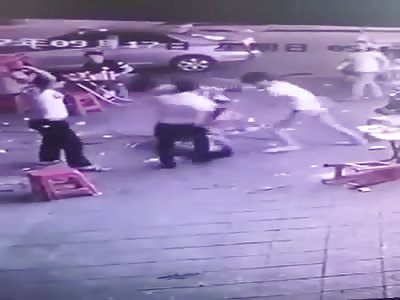 brutally  Beating to the chairs