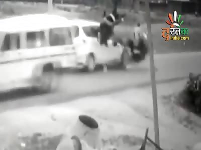 (Better quality) acident with biker