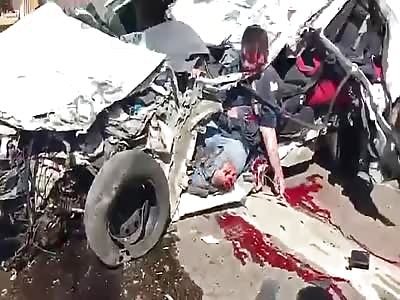 (longer video) Hell:   Accident with several people Stuck inside