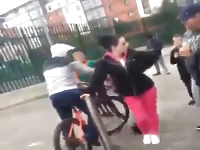 boy puts rockets in a girl's hair