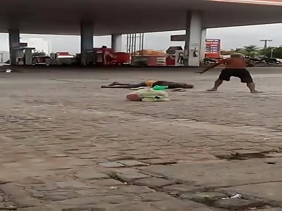 old man get brutal punch