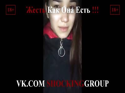 Girl With Big Tits Stripped and Beaten in Snow For Stealing from Pharmacy 