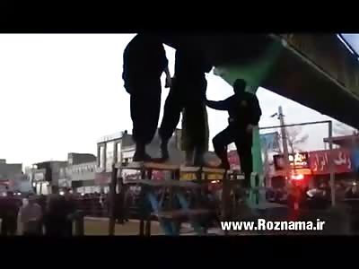 hanging in iran of triple murderer