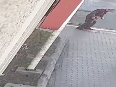 Serbian guy goes crazy on himself