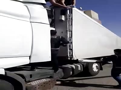 Truck driver smuggling cigarettes