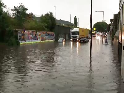 Heavy rain in cologne