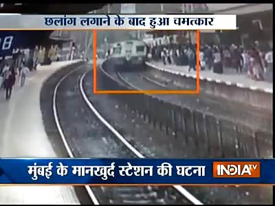 Man Miraculously Survived after Jumping in front  of a Train
