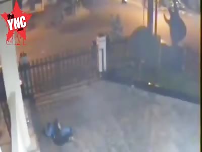 motorcyclist fly's in the air  