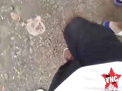 dead youth put onto hospital stretcher