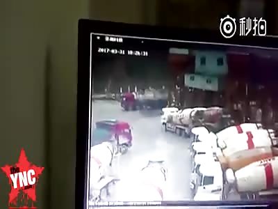 Tank truck sends man into space