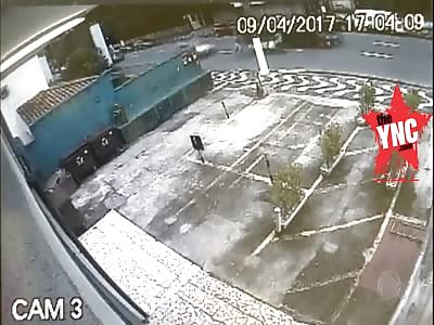 17 year old brazlian youth pushing a cart hit by a car his body landed 40 meters away