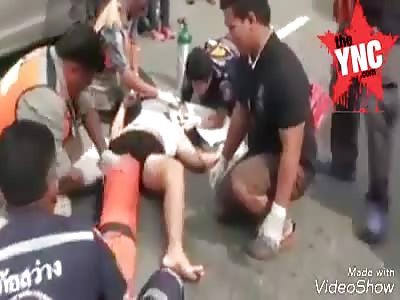 a woman talking on her mobile phone and then.....