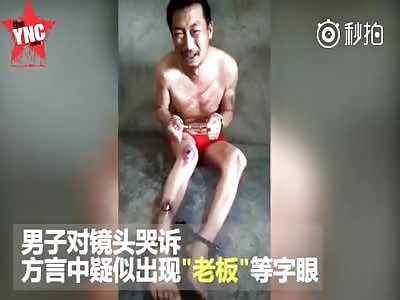 unknown man begs for mercy after being torture  