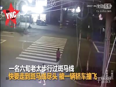 60 year old woman dies when walking a  long  zebra crossing 