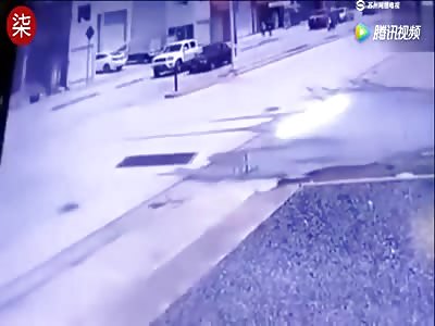 motorcyclist rammed into a car and then........