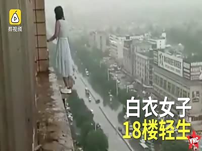 A woman in white fell to her death 