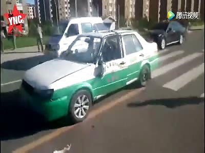 electric car driver dead by the zebra crossing