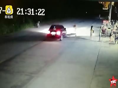 woman sent flying when car hit her