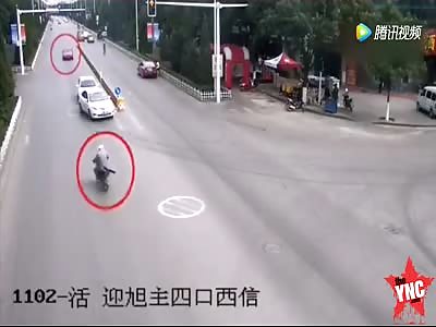 electric car driver crushed by a Volkswagen