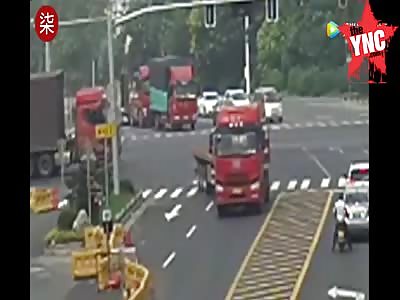 semi-trailer truck crushed electric car driver