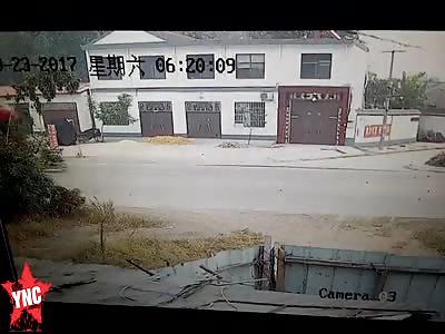 lorry crushed electric car driver  