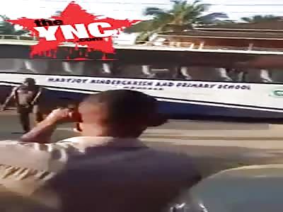 in Kenya  Car thieves forced to drink mud and dance on street with snake naked 