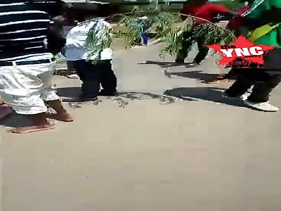 in southern Cameroon a man was shot dead by  A military helicopter 