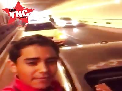 boy in north Jordan broadcast pile up on Facebook live