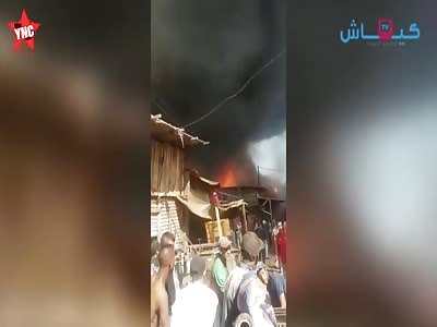 a large fire destroys half of a town in Casablanca.