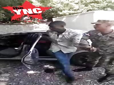 16 Haitians who tried to enter the Dominican Republic in one car illegally.