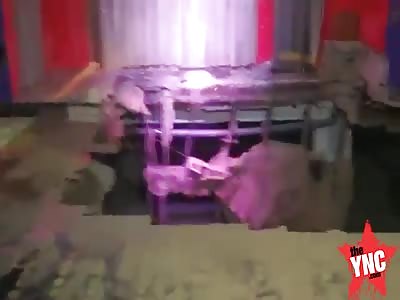 the ground falls in ACCIDENT at a DISCO in TENERIFE