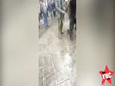  husband makes man who had sex with his wife suffer  with whip lashes all over his body 