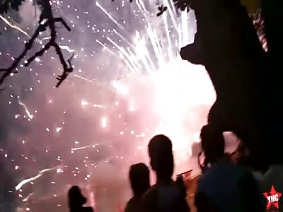 massive fireworks accident on  new years eve in Cambodia 