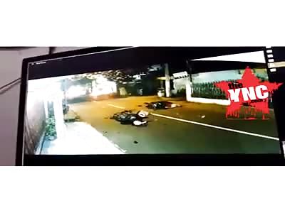 Death accident in  Adu Bull on the highway Sengon, Jombang, East Java