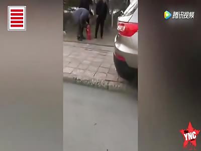 sanitation worker died in a brutal accident in  Guangdong 