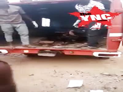 The charred bodies of  Muslims travellers who were burned alive in  Benue state