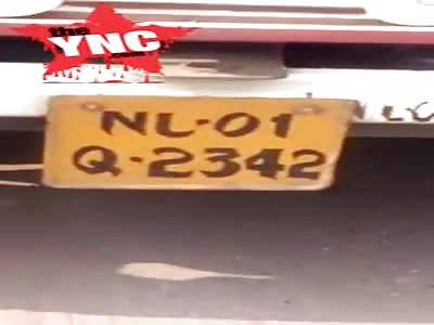 old man was hit and crushed by Indian gas truck while  crossing the road