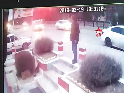 A Brutal accident at Karaman,Turkey! 1 dead, 2 injured when a out of control vehicle crashed into a man