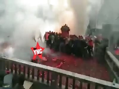 Fireworks Ritual Festival at the temple fair 