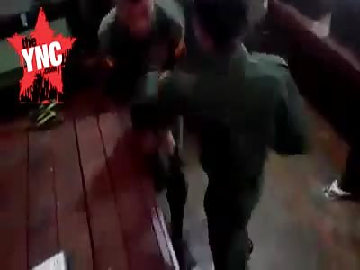 a solider is brutally beaten for refusing to fight in Myanmar  (Burma)