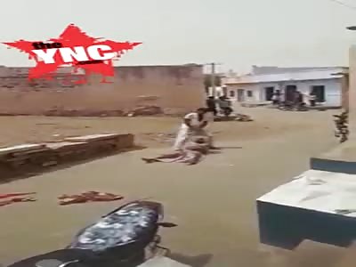 Son Drags His Old Mother In On Road During  MothersDay he later beat her up in Jodhpur district 