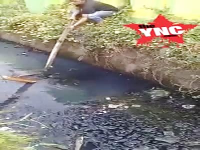 [other angel] of the Body discovery  in Jalan William Iskandar, North Sumatra Medan.