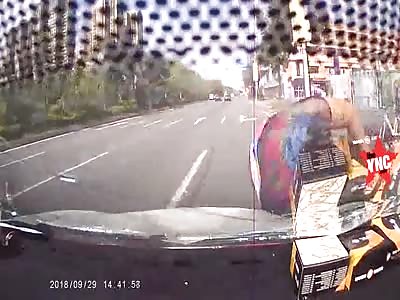 woman killed by a car at the Sancha Road section of Houjie Street, S256.