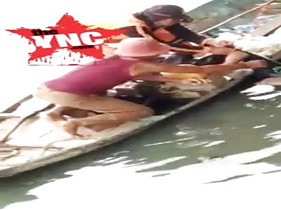 fishing for dead bodies in Pantai Indah Kapuk