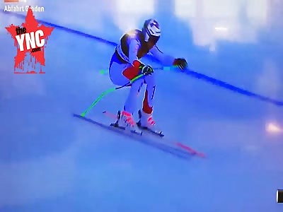 accident at the ski world cup in Val Gardena, Italy  