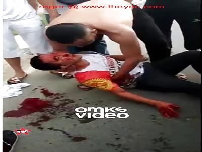 man in pain after a beating in Leninsky District,Russia